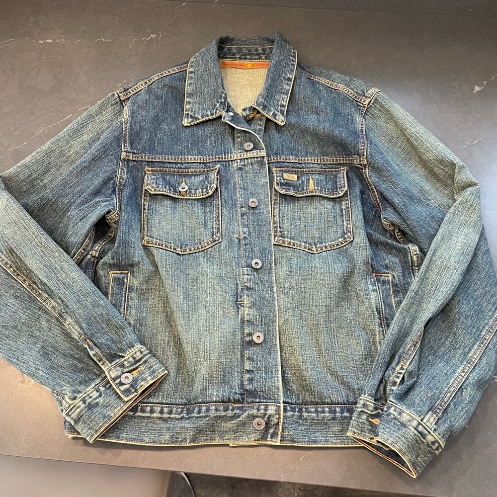 Vintage Timberland Blue Denim Jacket Men’s Large